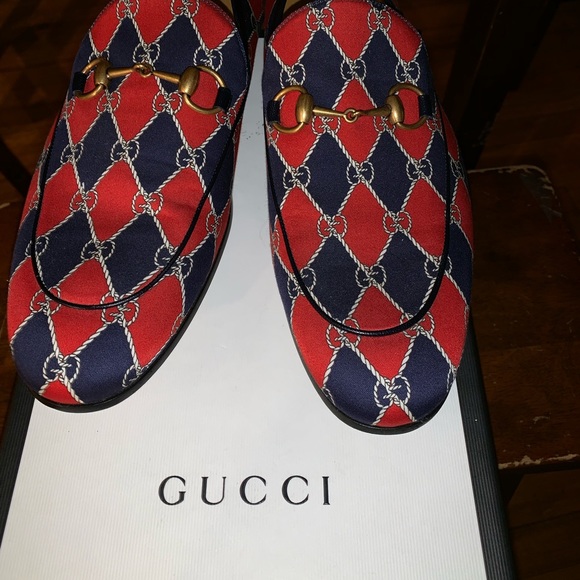 Red & Blue Men’s Gucci Loafer. Size 11.5